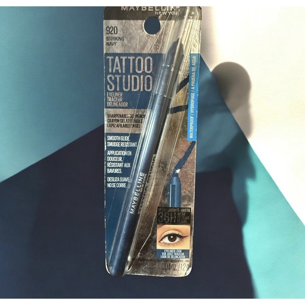 Maybelline Tattoo Studio Waterproof Eyeliner 920 Striking Navy Eyeliner. NIB
